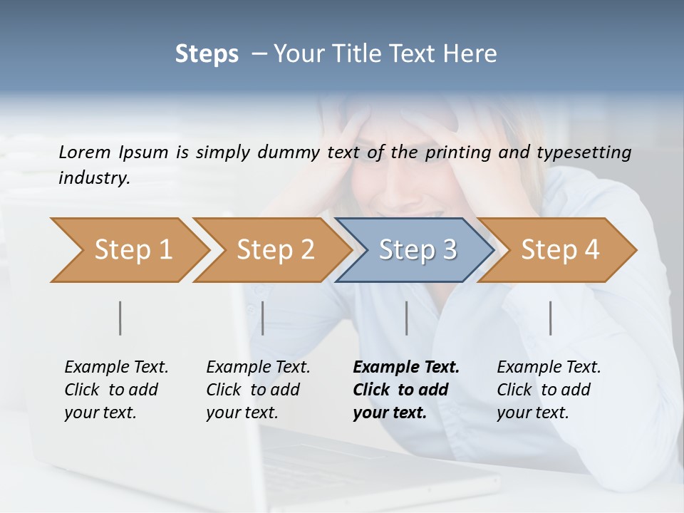 Youth Attractive Businesswoman PowerPoint Template