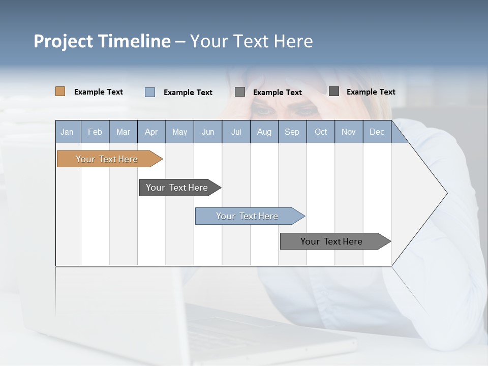 Youth Attractive Businesswoman PowerPoint Template
