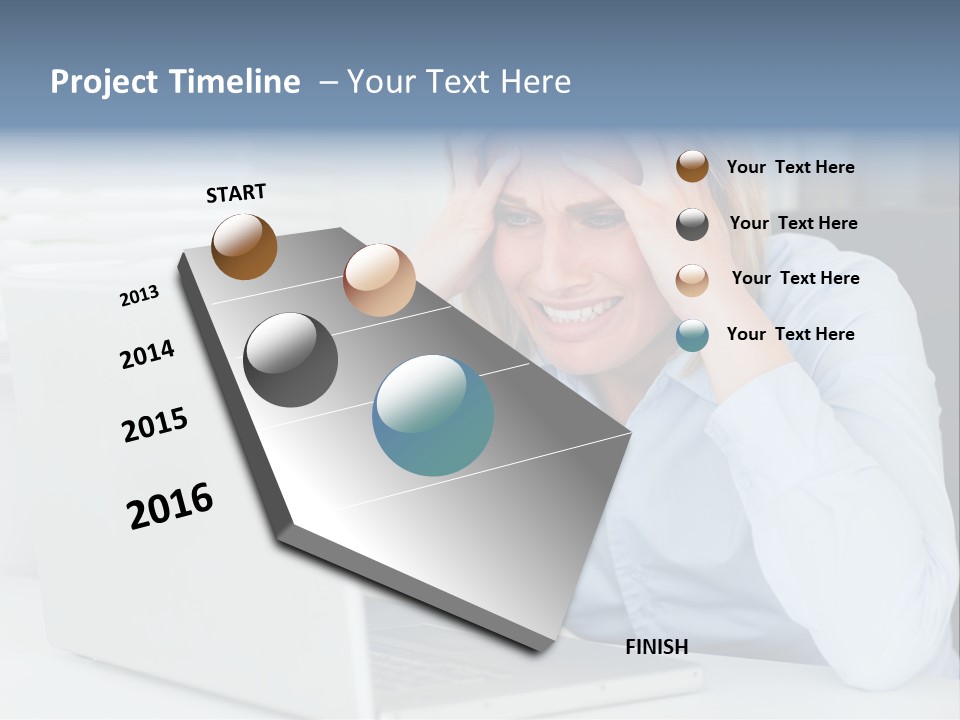 Youth Attractive Businesswoman PowerPoint Template