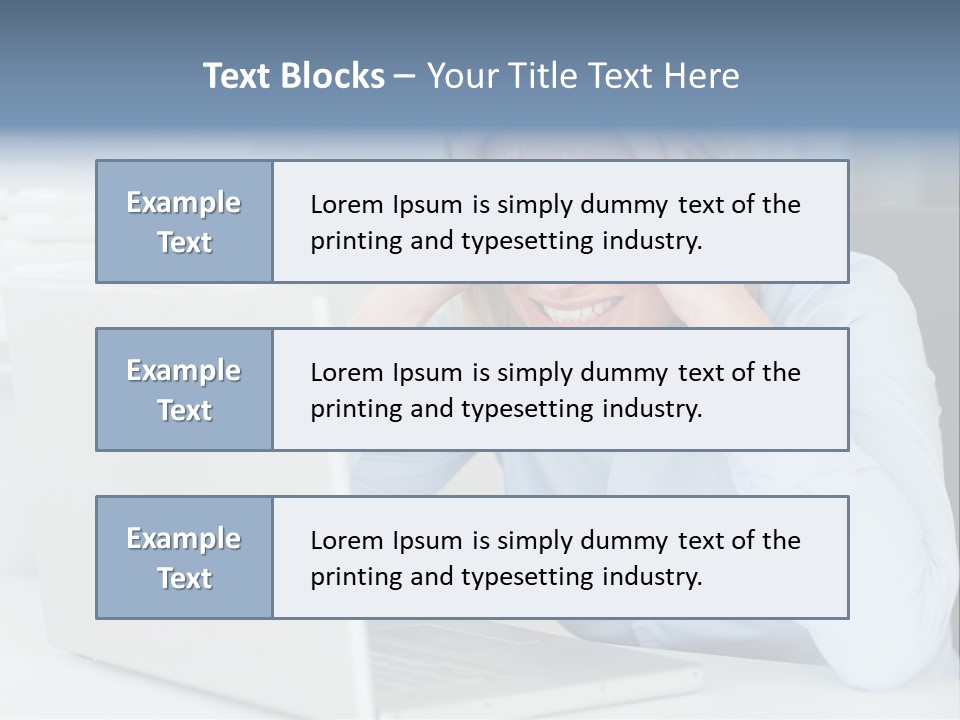Youth Attractive Businesswoman PowerPoint Template