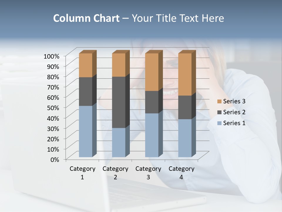 Youth Attractive Businesswoman PowerPoint Template