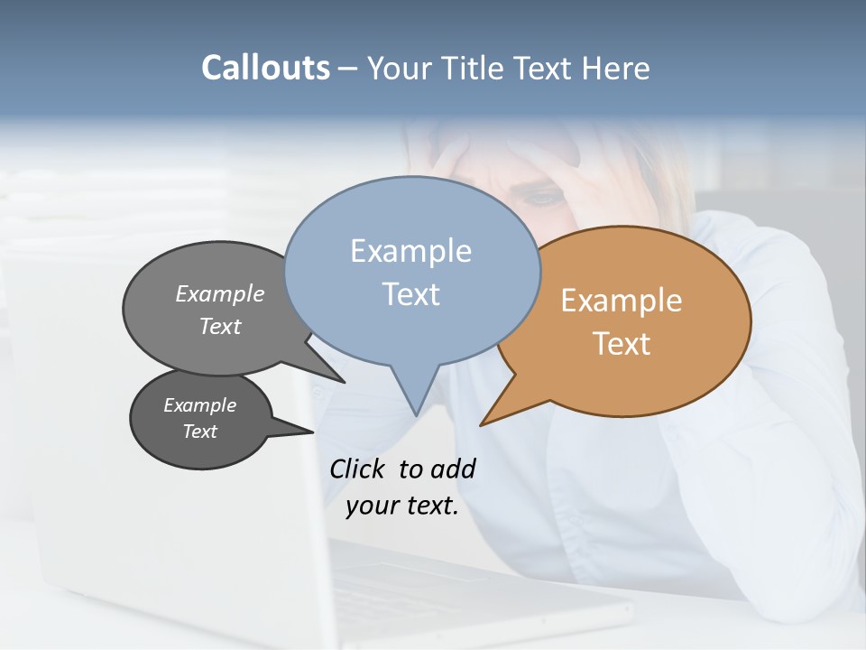 Youth Attractive Businesswoman PowerPoint Template