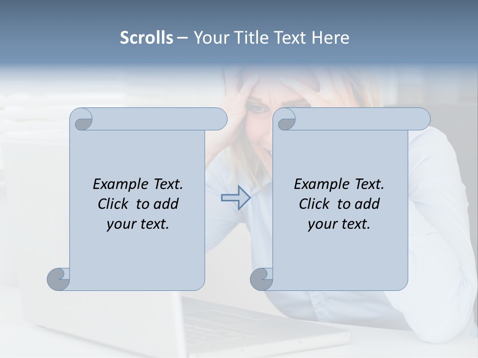 Youth Attractive Businesswoman PowerPoint Template