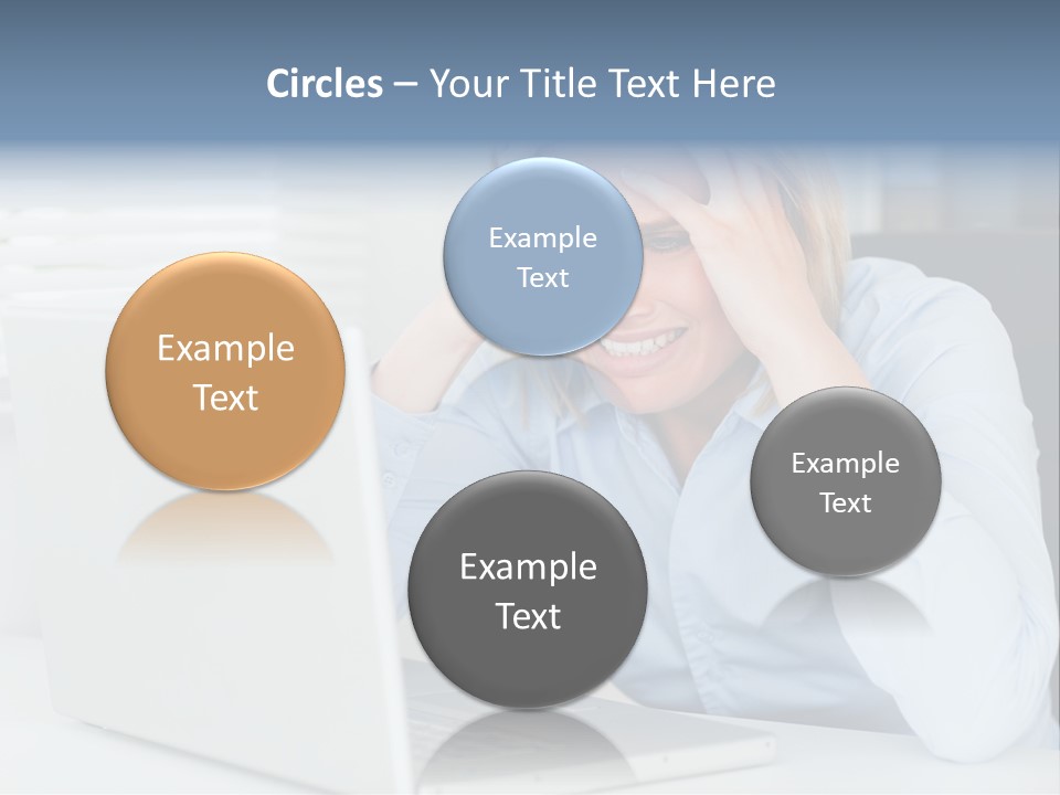 Youth Attractive Businesswoman PowerPoint Template