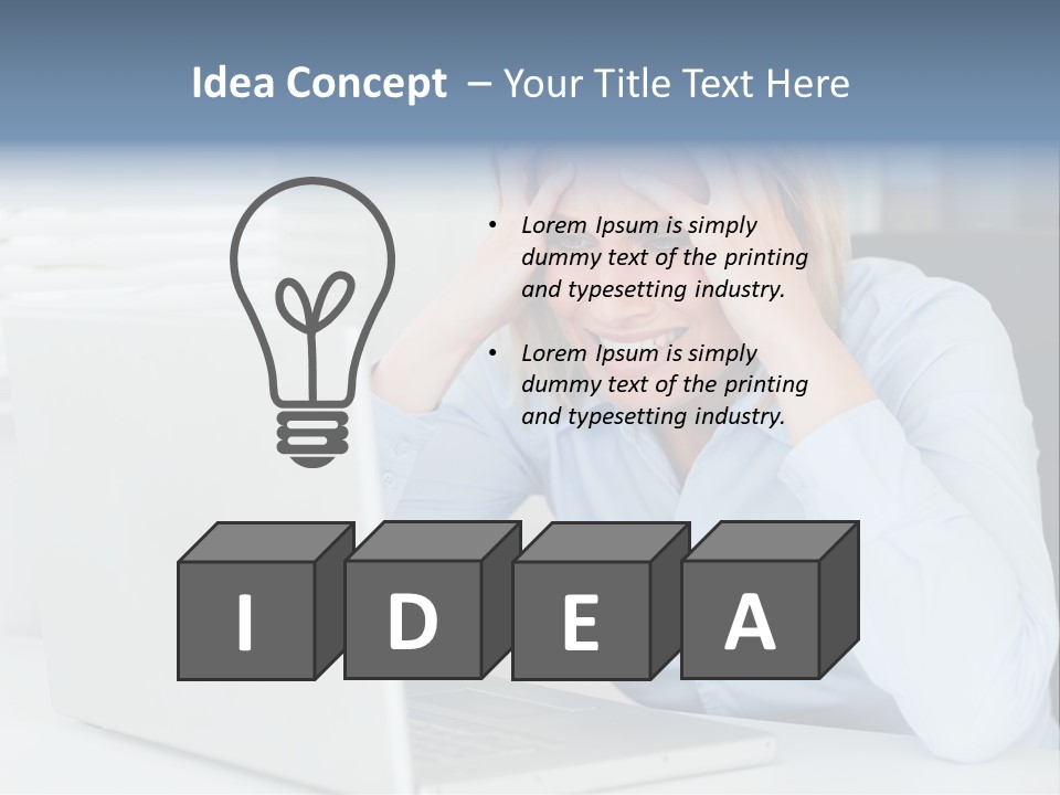 Youth Attractive Businesswoman PowerPoint Template