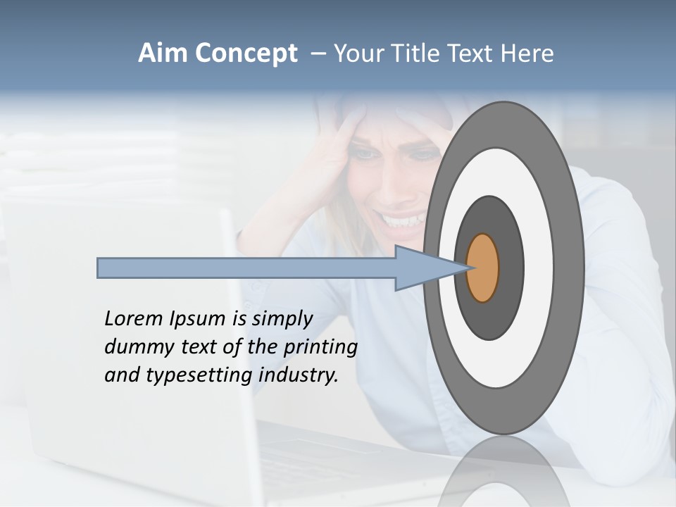 Youth Attractive Businesswoman PowerPoint Template