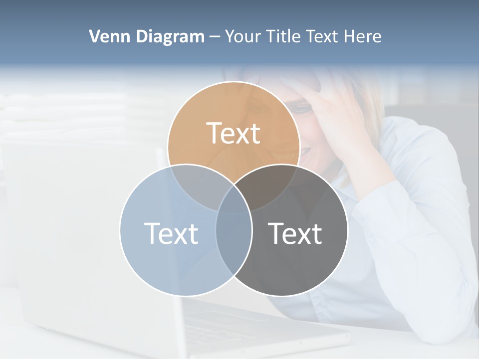 Youth Attractive Businesswoman PowerPoint Template