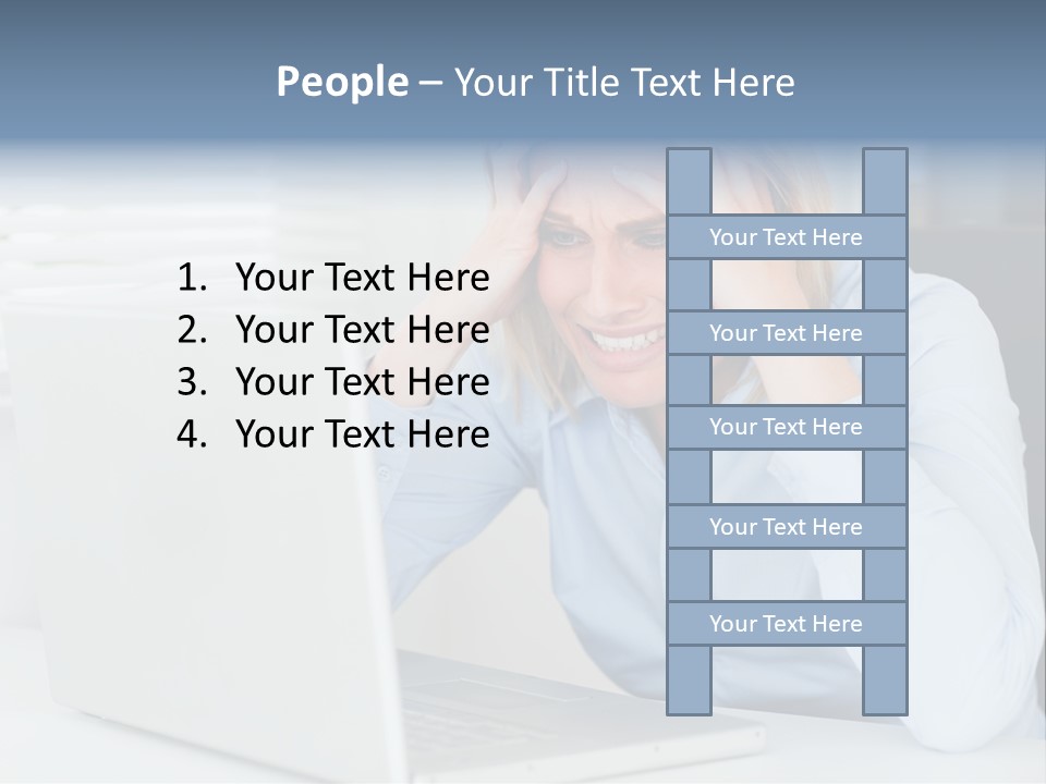 Youth Attractive Businesswoman PowerPoint Template