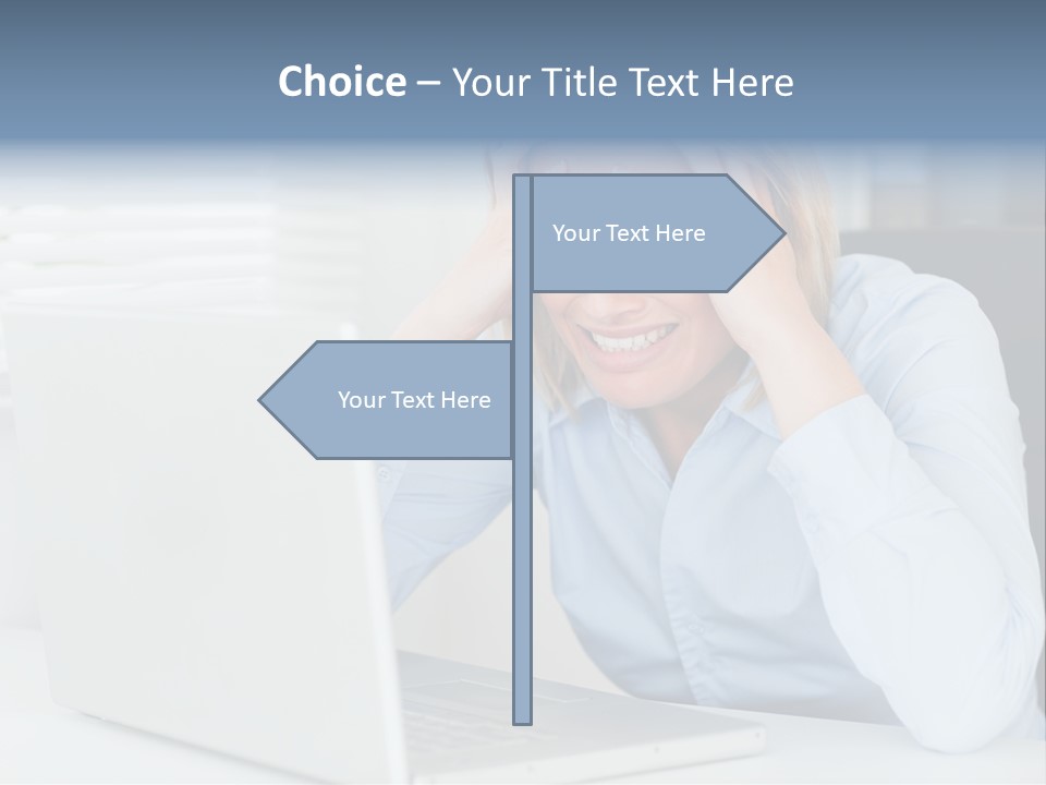 Youth Attractive Businesswoman PowerPoint Template