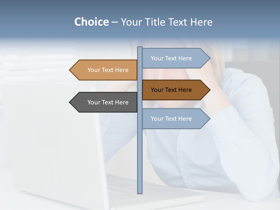 Youth Attractive Businesswoman PowerPoint Template