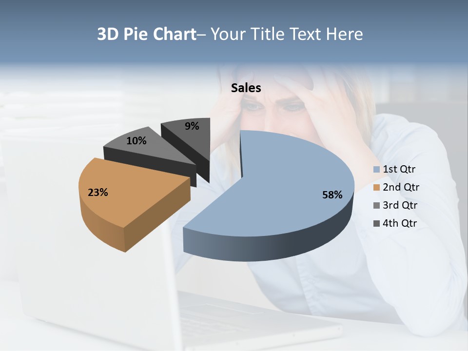 Youth Attractive Businesswoman PowerPoint Template