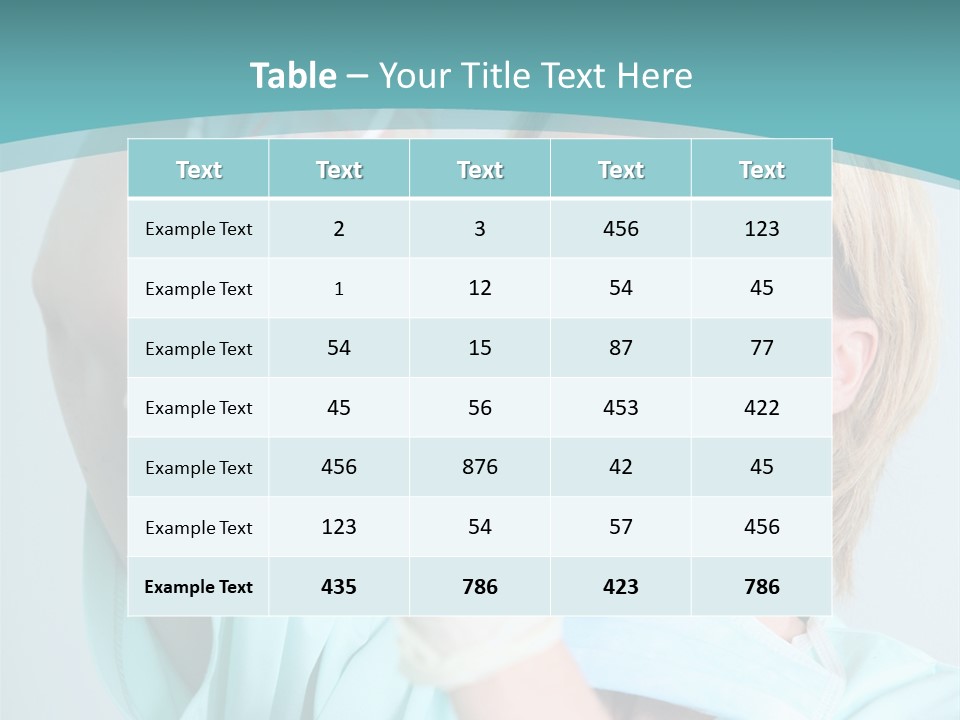 A Woman In A Blue Shirt Is Holding A Plastic Bag PowerPoint Template