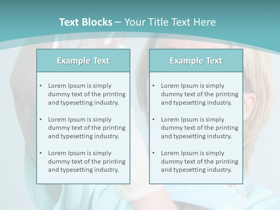 A Woman In A Blue Shirt Is Holding A Plastic Bag PowerPoint Template