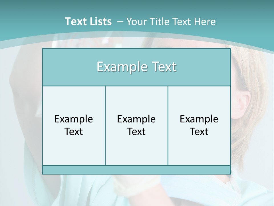 A Woman In A Blue Shirt Is Holding A Plastic Bag PowerPoint Template