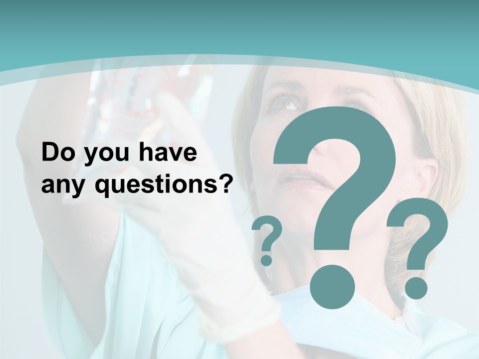 A Woman In A Blue Shirt Is Holding A Plastic Bag PowerPoint Template