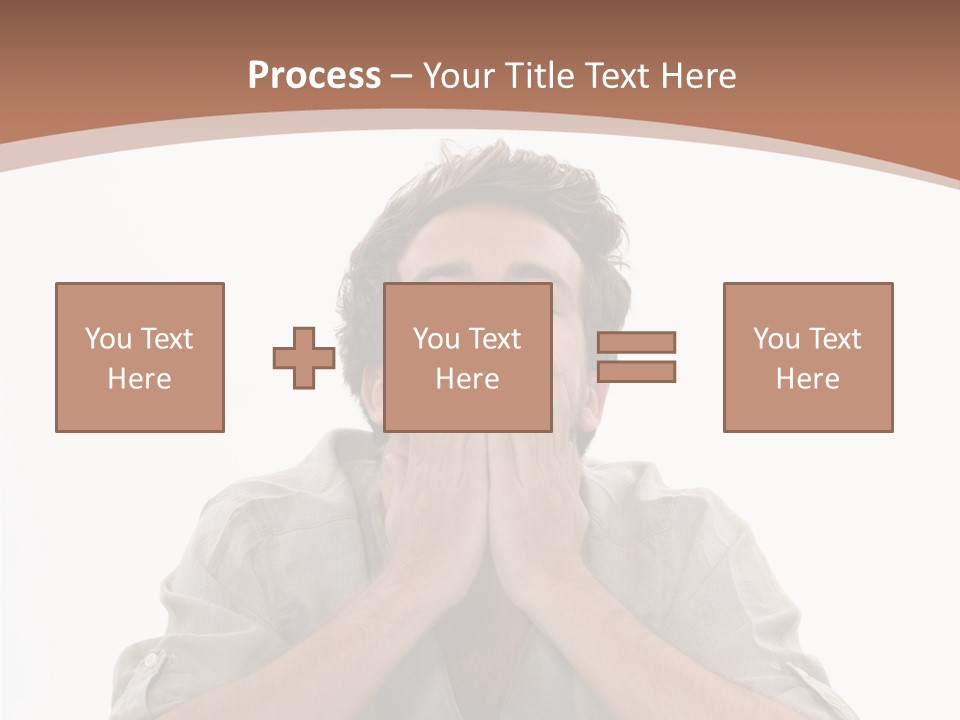 Notebook Phone Exasperated PowerPoint Template