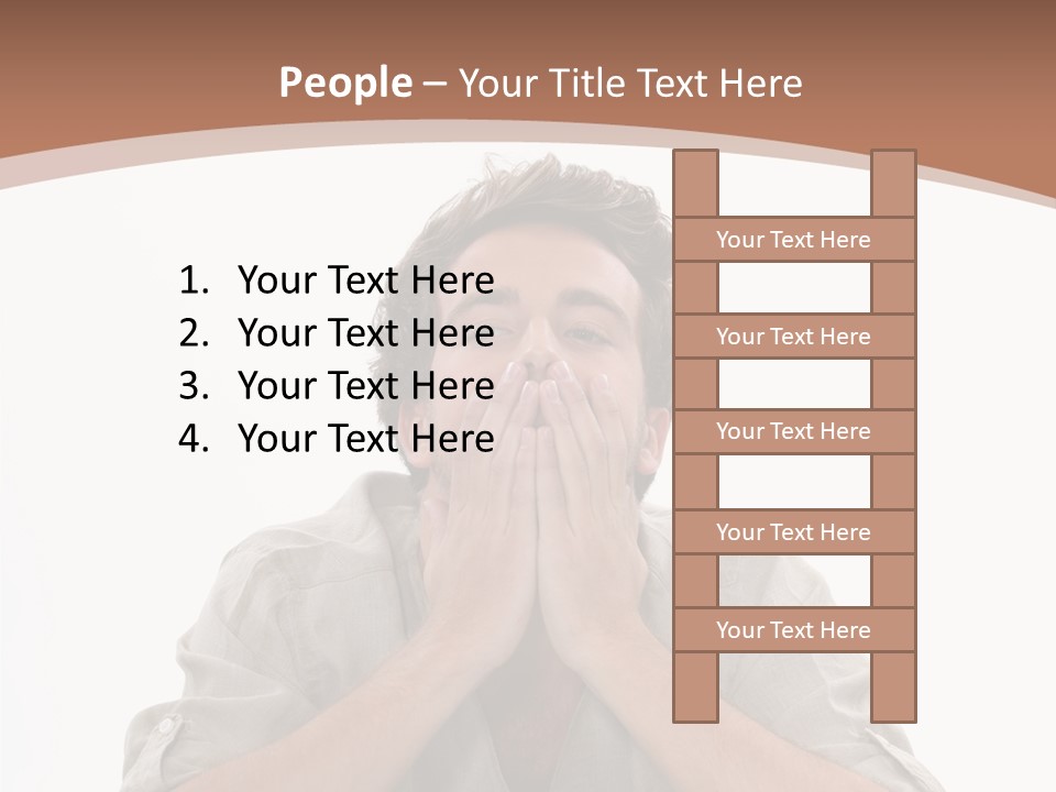 Notebook Phone Exasperated PowerPoint Template