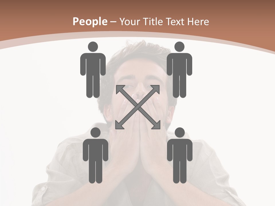 Notebook Phone Exasperated PowerPoint Template
