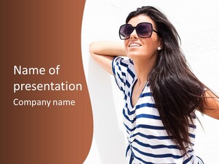 Glamour One Caucasian PowerPoint Template