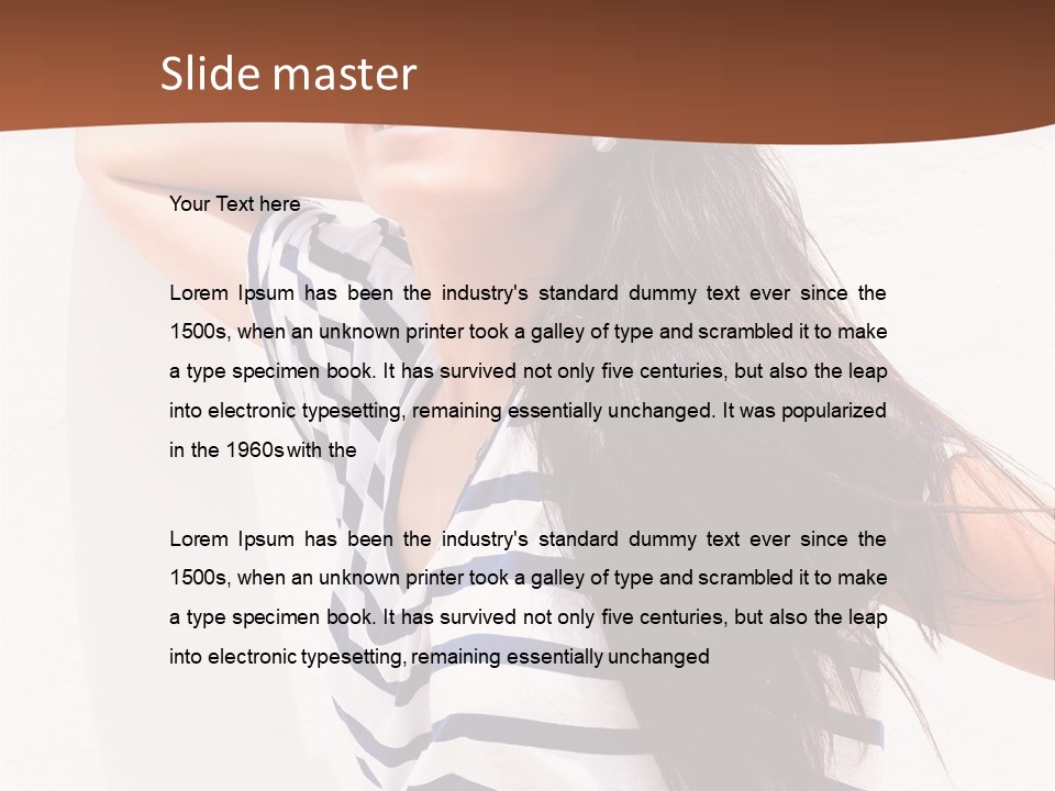 Glamour One Caucasian PowerPoint Template