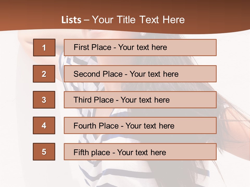 Glamour One Caucasian PowerPoint Template