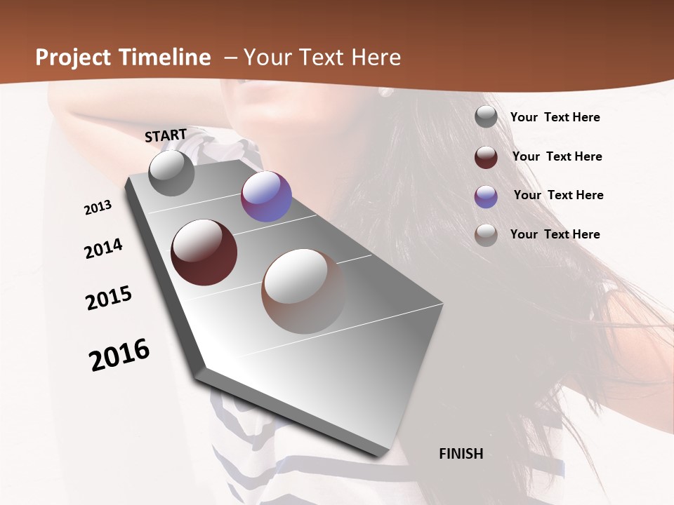 Glamour One Caucasian PowerPoint Template