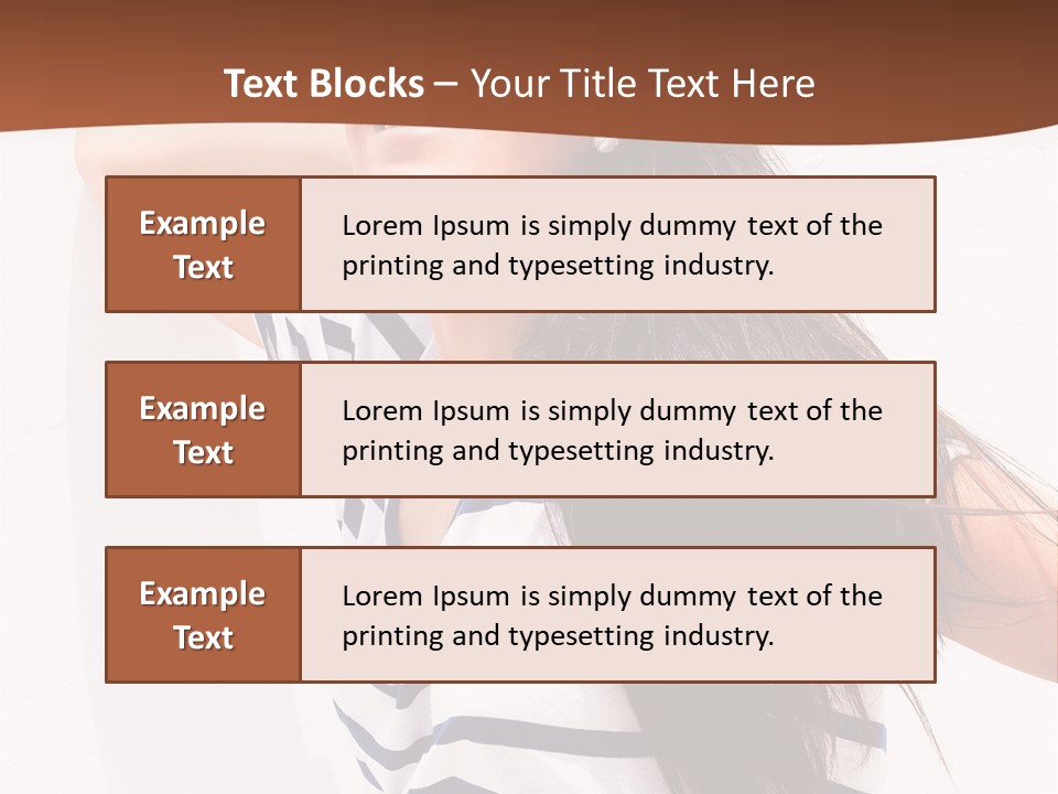 Glamour One Caucasian PowerPoint Template