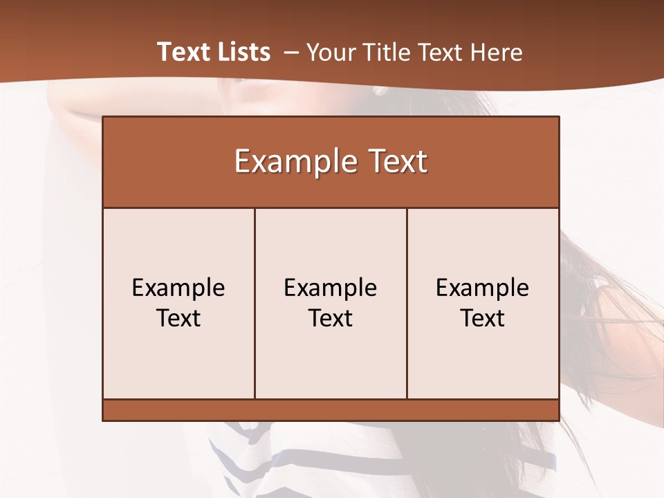 Glamour One Caucasian PowerPoint Template