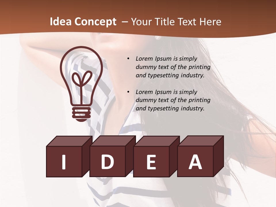 Glamour One Caucasian PowerPoint Template