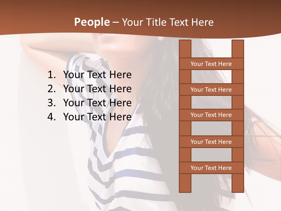 Glamour One Caucasian PowerPoint Template