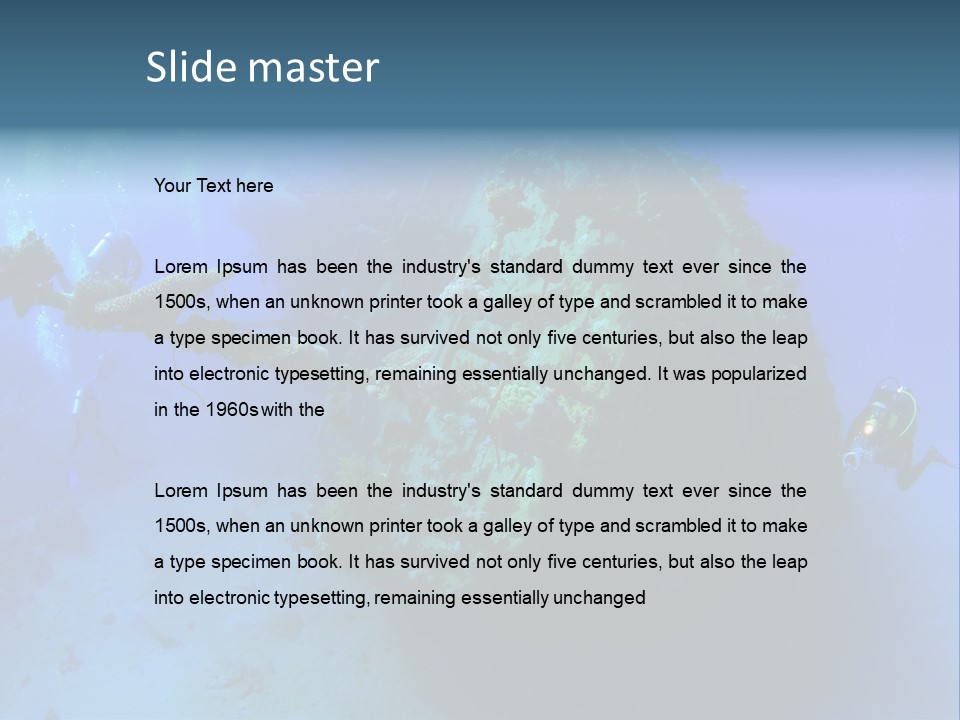 Red Sea Scuba Diving Tropical Climate PowerPoint Template