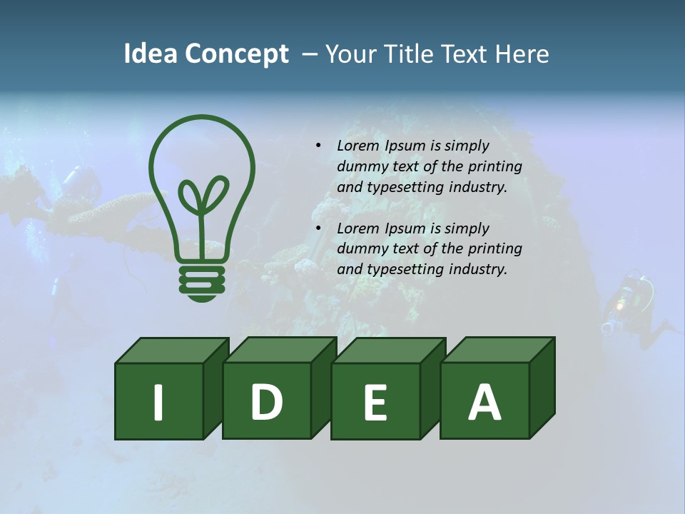 Red Sea Scuba Diving Tropical Climate PowerPoint Template