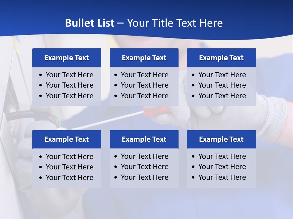 Tools Renovation Wiring PowerPoint Template