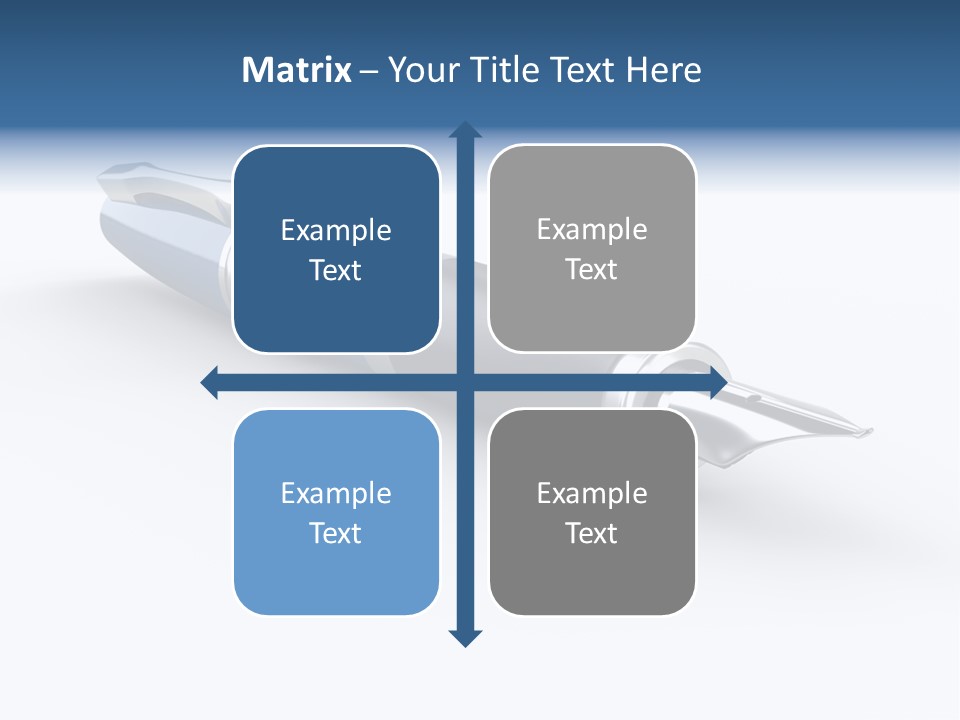 Blue Text Office Supply PowerPoint Template
