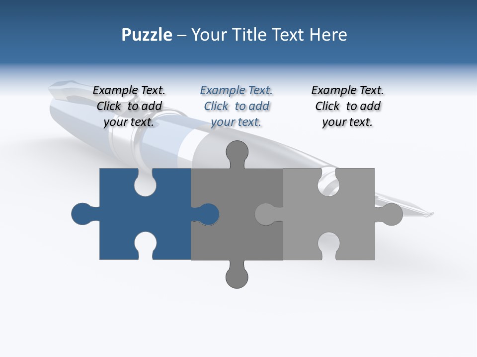 Blue Text Office Supply PowerPoint Template