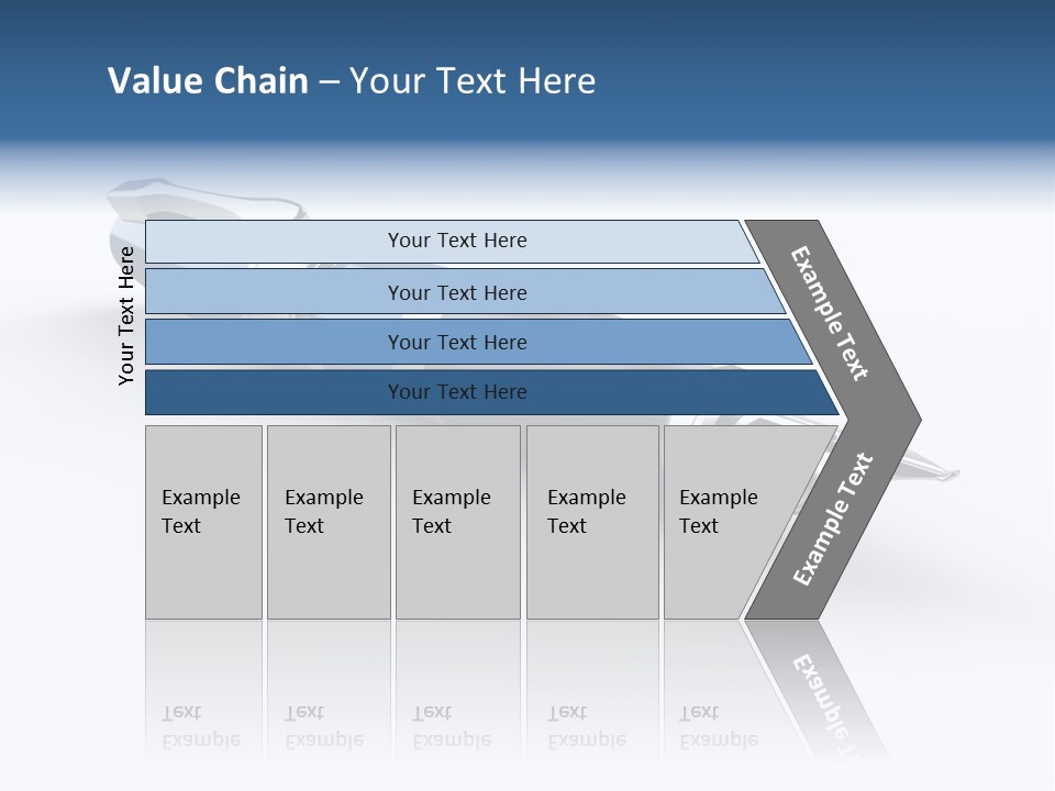 Blue Text Office Supply PowerPoint Template