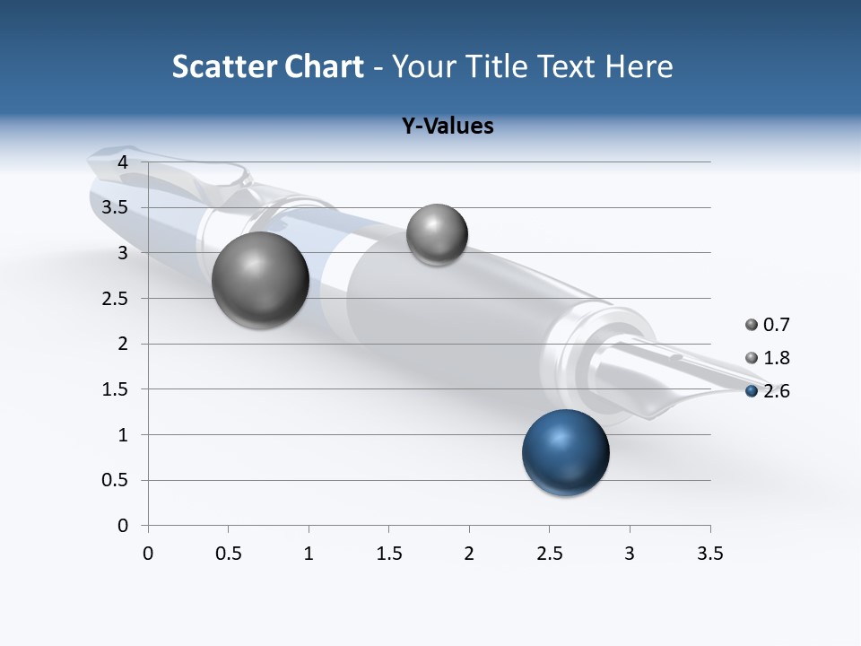 Blue Text Office Supply PowerPoint Template