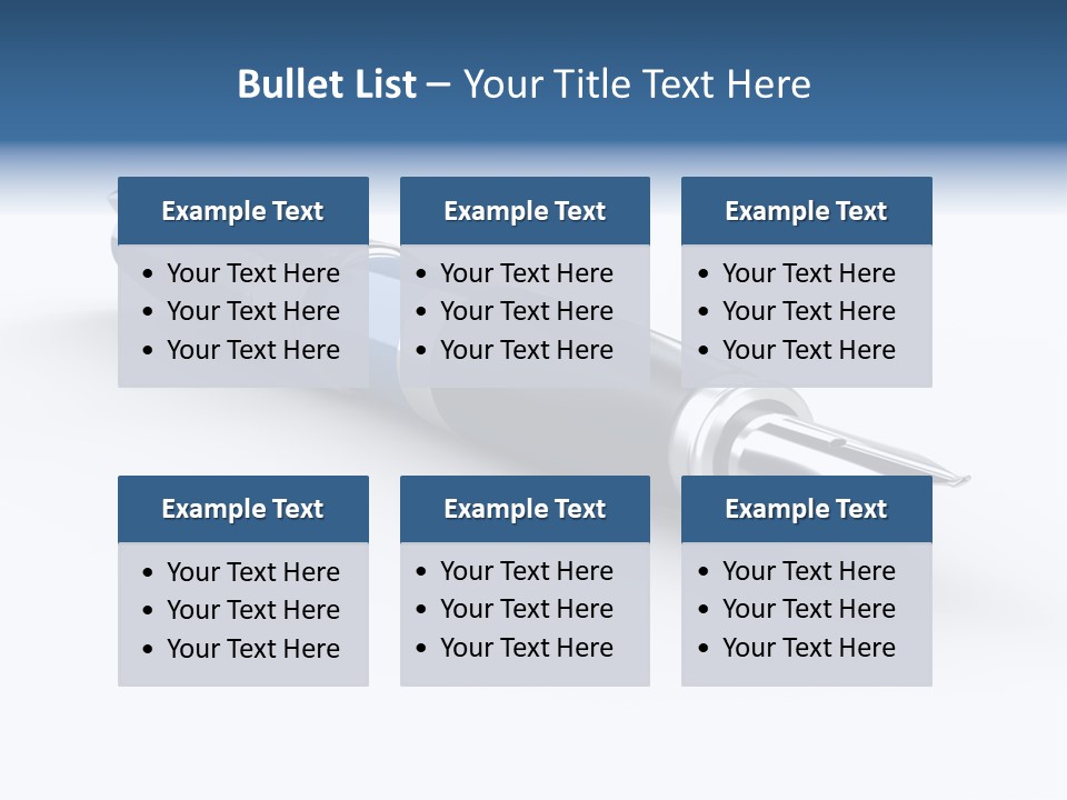 Blue Text Office Supply PowerPoint Template