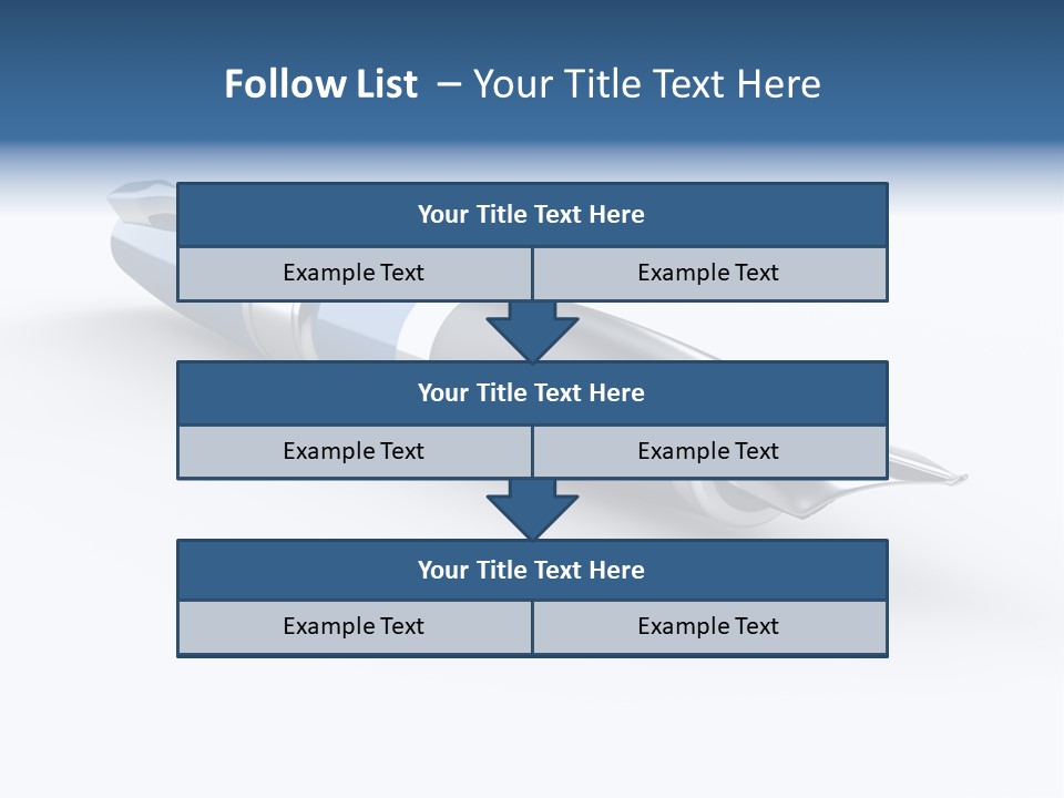 Blue Text Office Supply PowerPoint Template