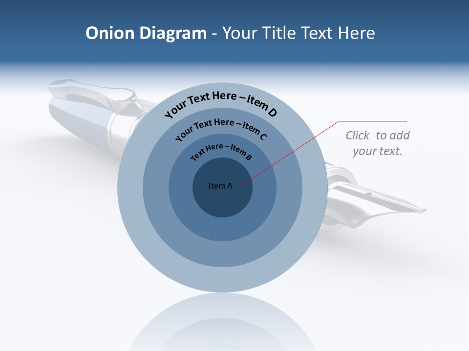 Blue Text Office Supply PowerPoint Template