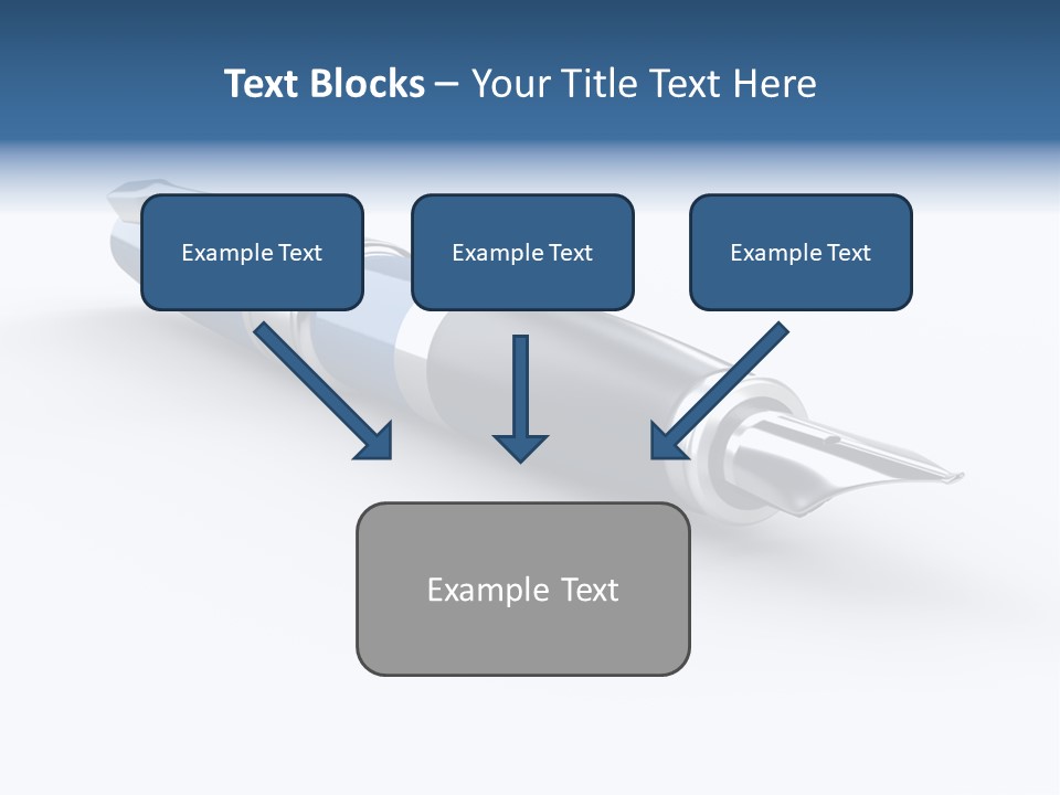 Blue Text Office Supply PowerPoint Template