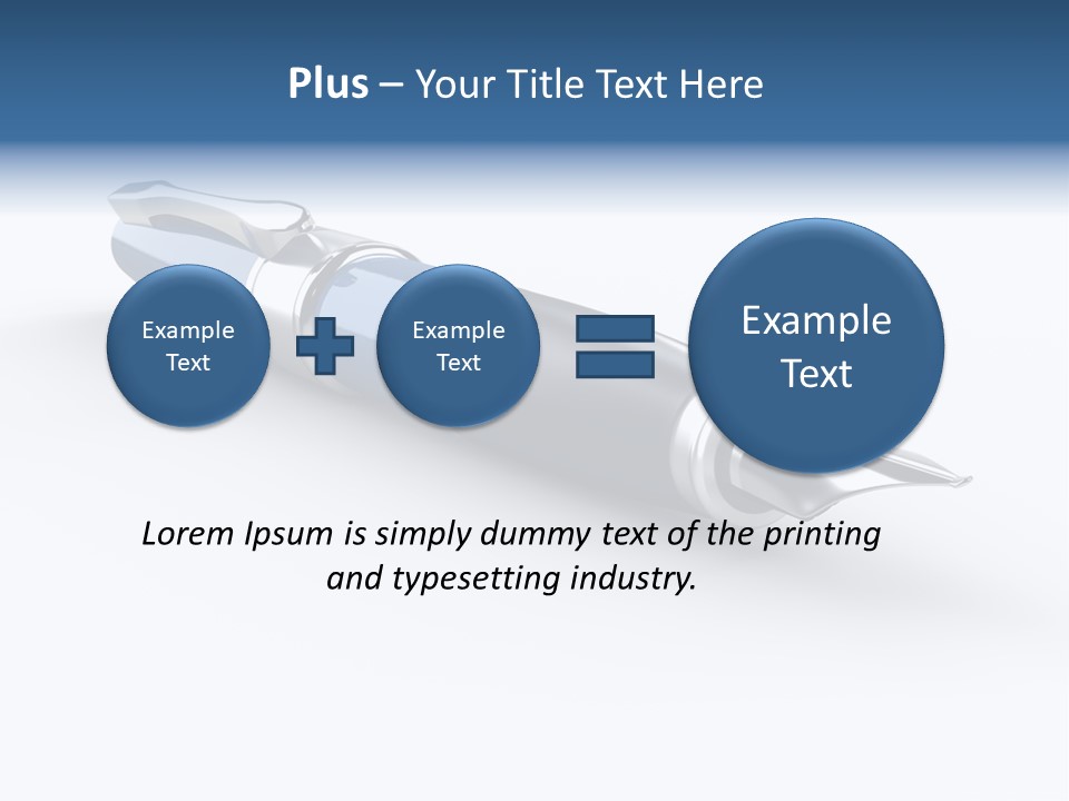 Blue Text Office Supply PowerPoint Template