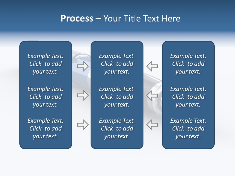 Blue Text Office Supply PowerPoint Template