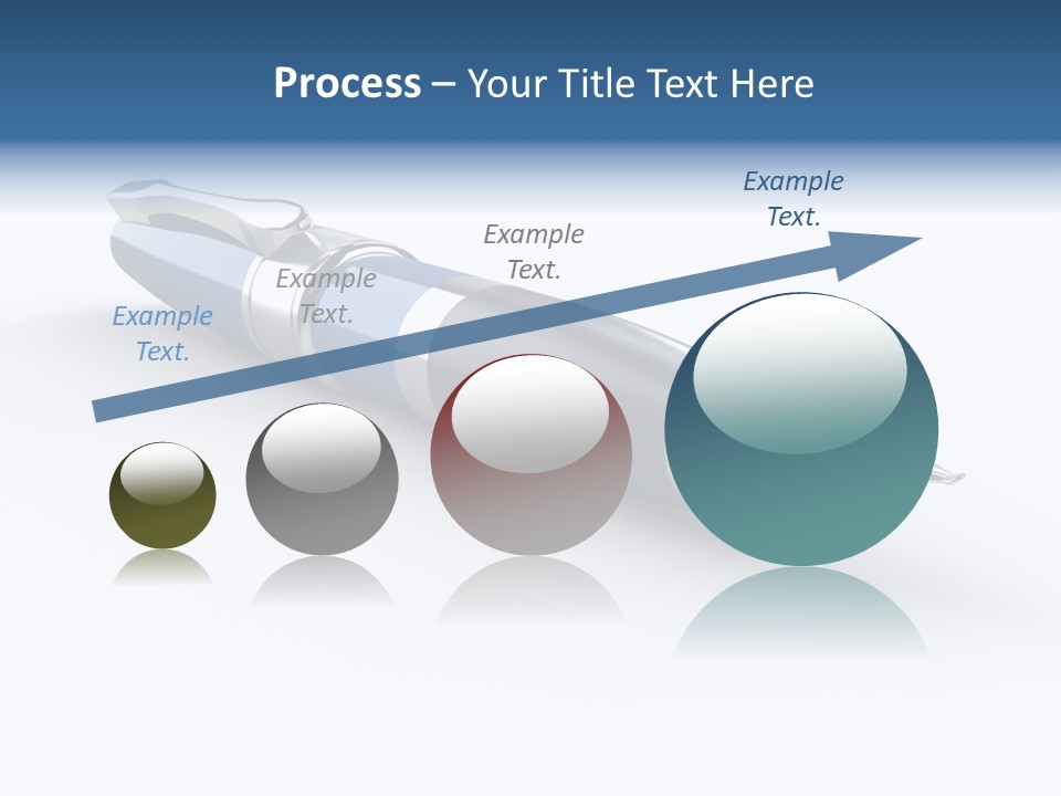 Blue Text Office Supply PowerPoint Template