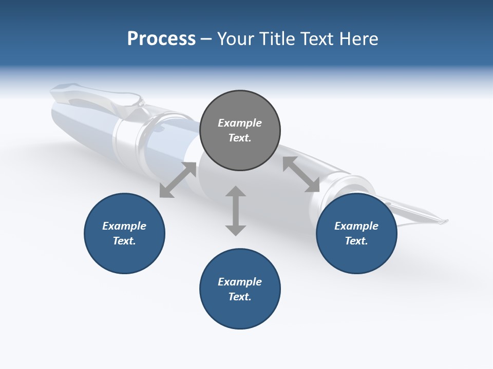 Blue Text Office Supply PowerPoint Template