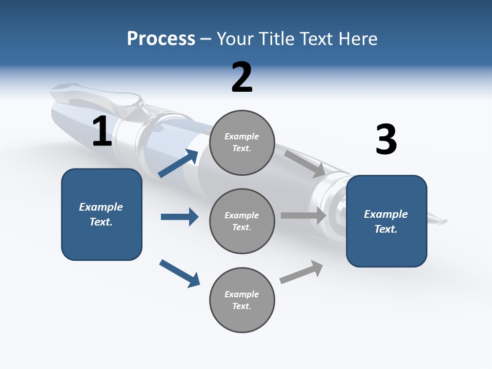 Blue Text Office Supply PowerPoint Template