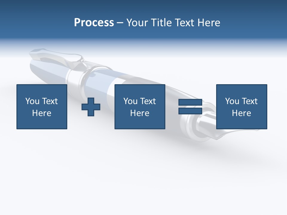 Blue Text Office Supply PowerPoint Template