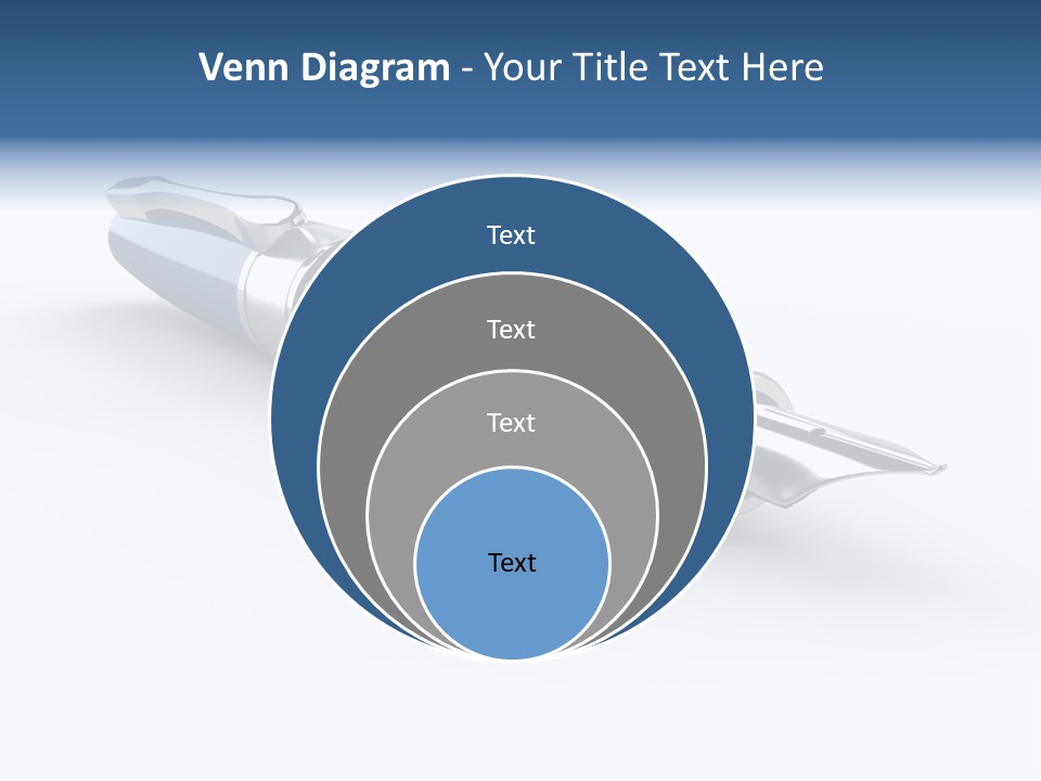 Blue Text Office Supply PowerPoint Template