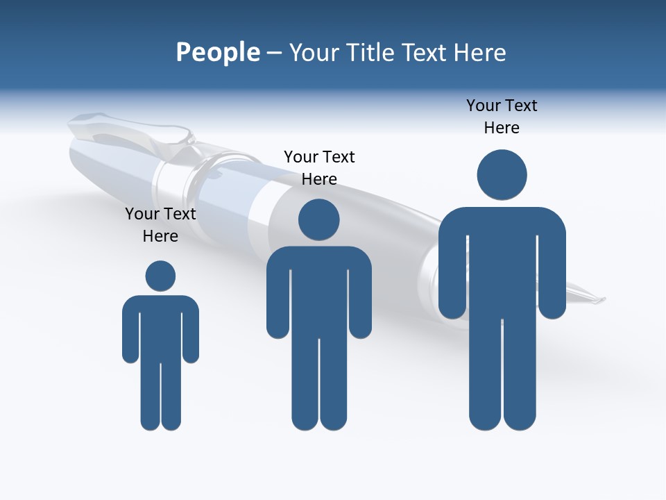 Blue Text Office Supply PowerPoint Template