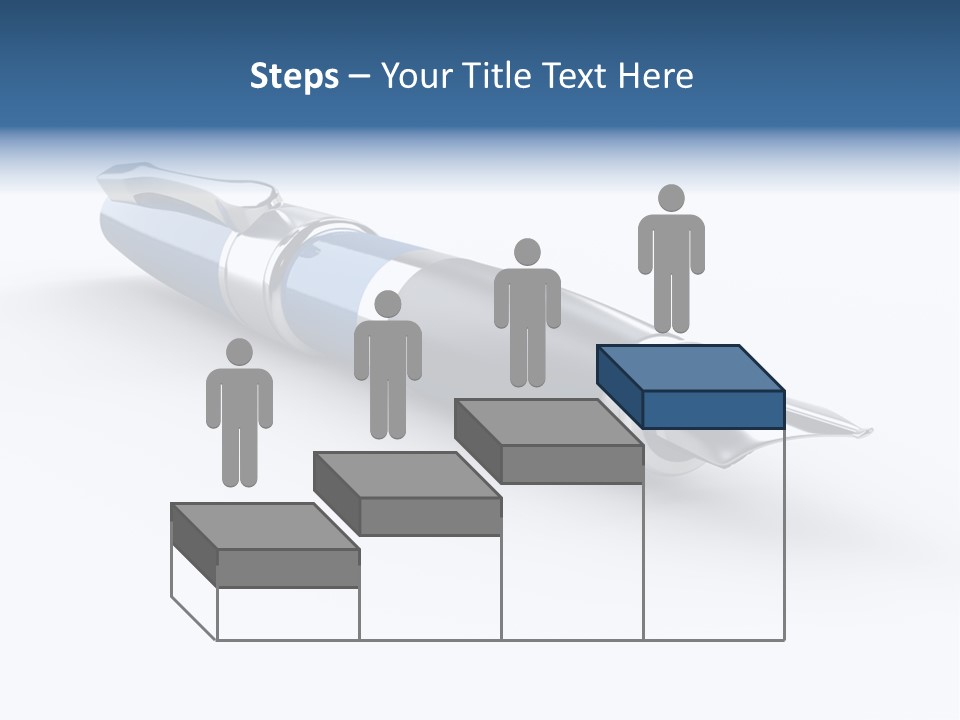 Blue Text Office Supply PowerPoint Template